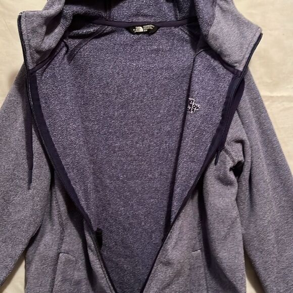 Purple The North Face Hooded Zip Up Sweatshirt - Picture 5 of 7